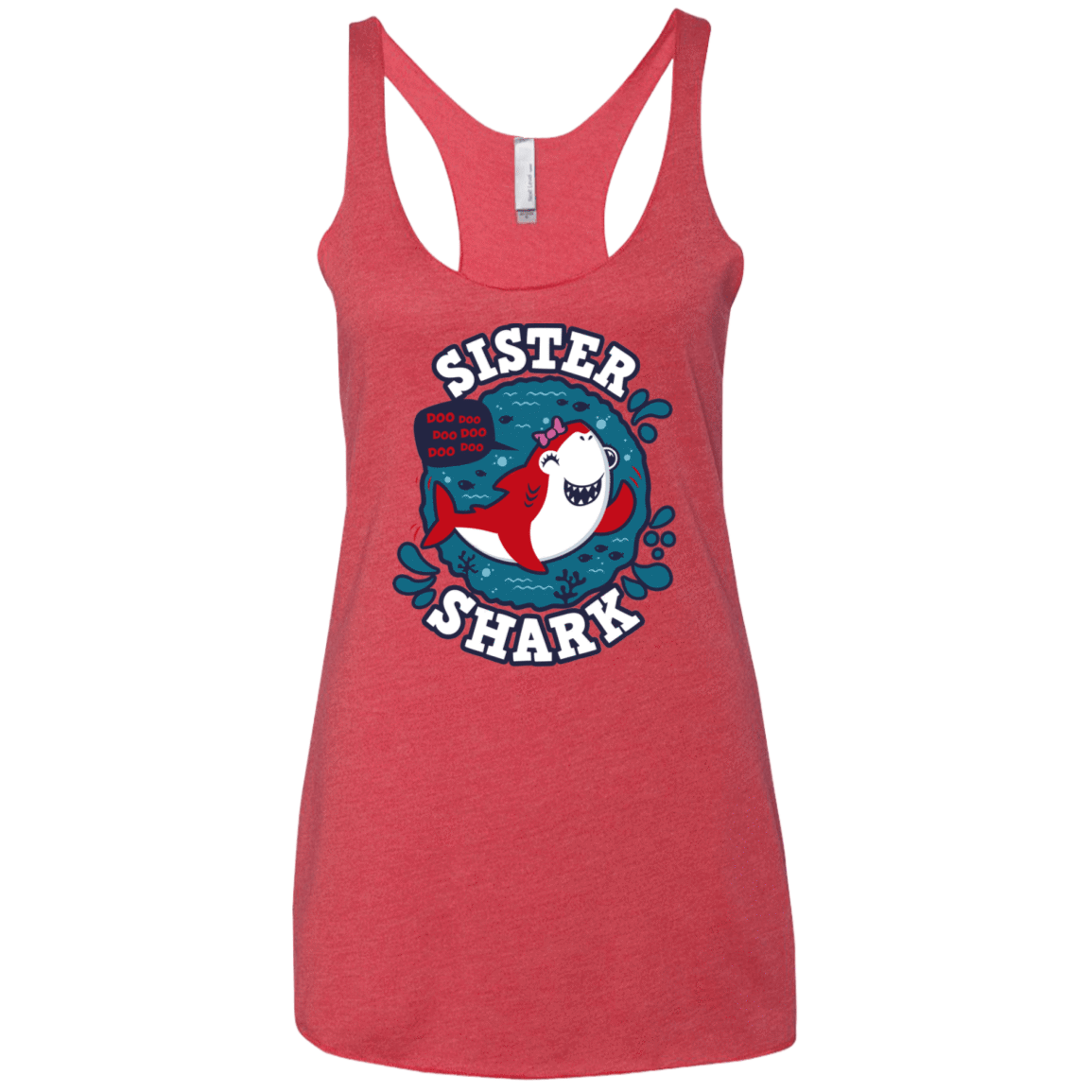 T-Shirts Vintage Red / X-Small Shark Family trazo - Sister Women's Triblend Racerback Tank