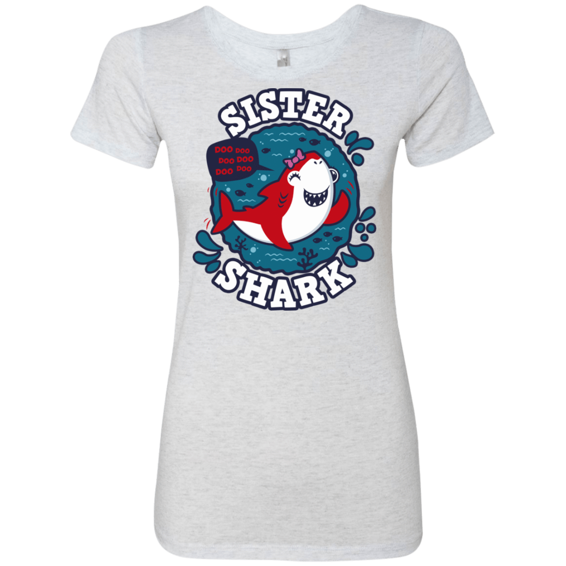 T-Shirts Heather White / S Shark Family trazo - Sister Women's Triblend T-Shirt
