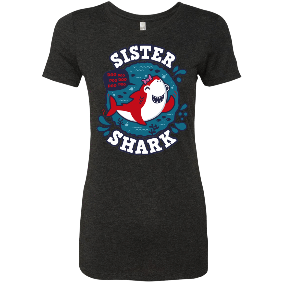 T-Shirts Vintage Black / S Shark Family trazo - Sister Women's Triblend T-Shirt