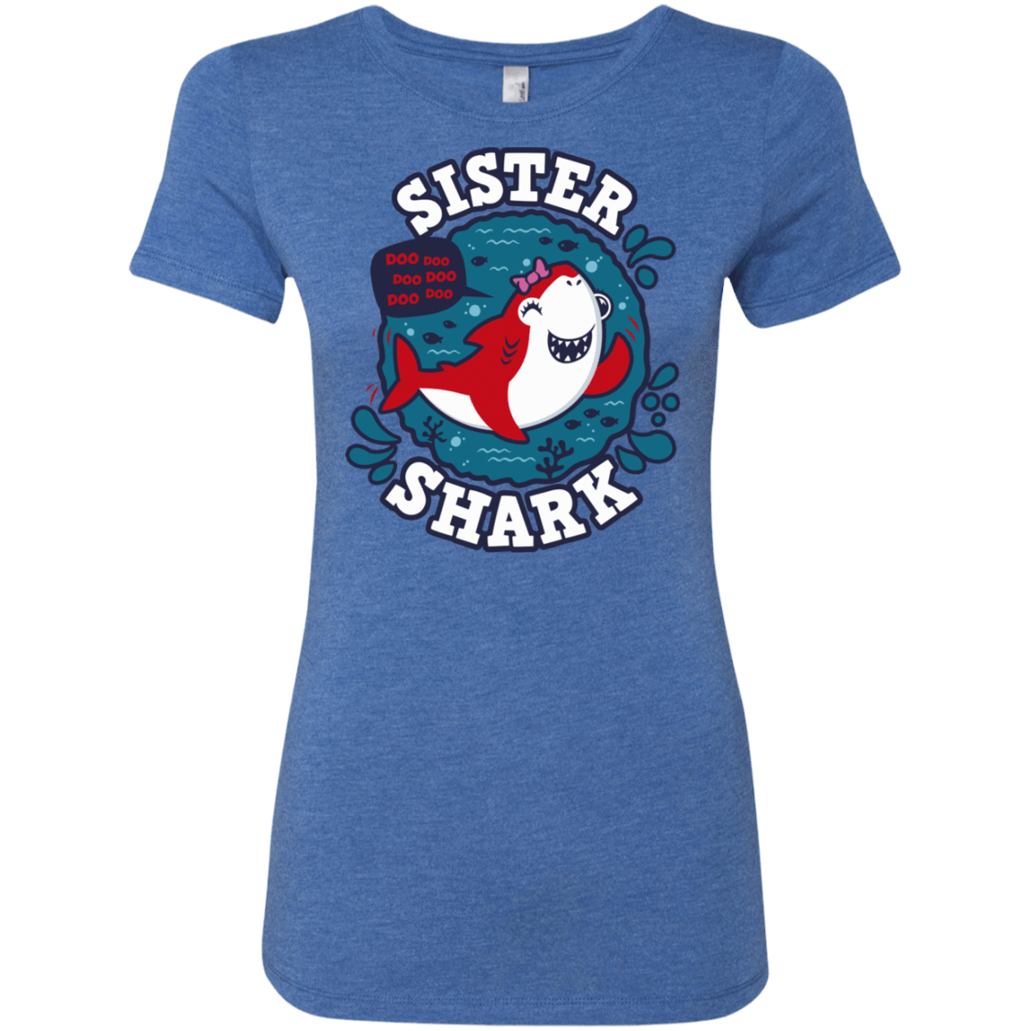 T-Shirts Vintage Royal / S Shark Family trazo - Sister Women's Triblend T-Shirt