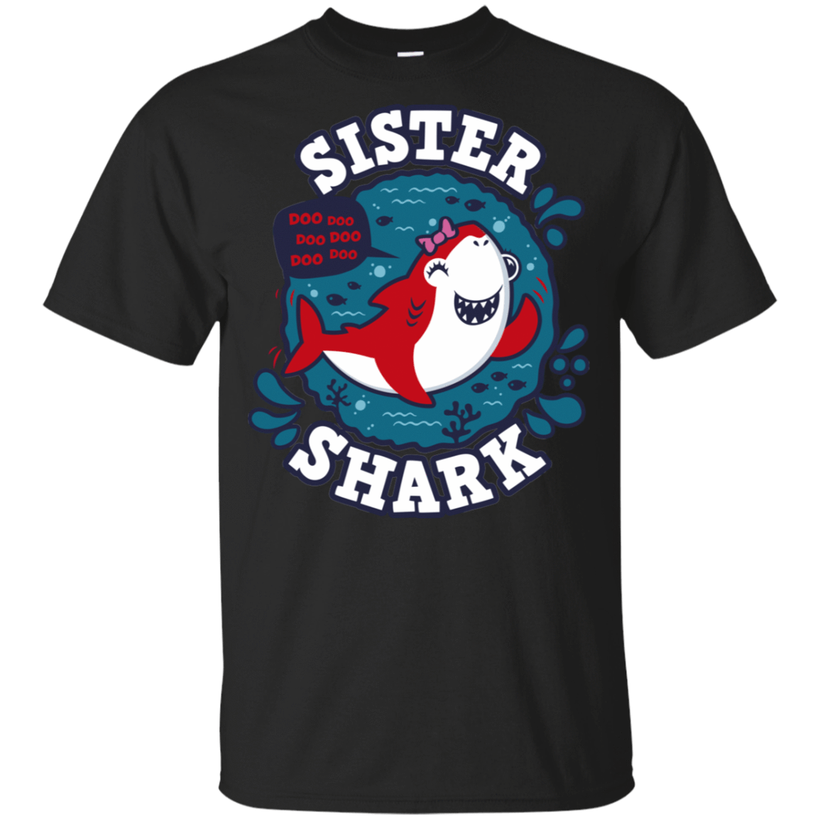T-Shirts Black / YXS Shark Family trazo - Sister Youth T-Shirt