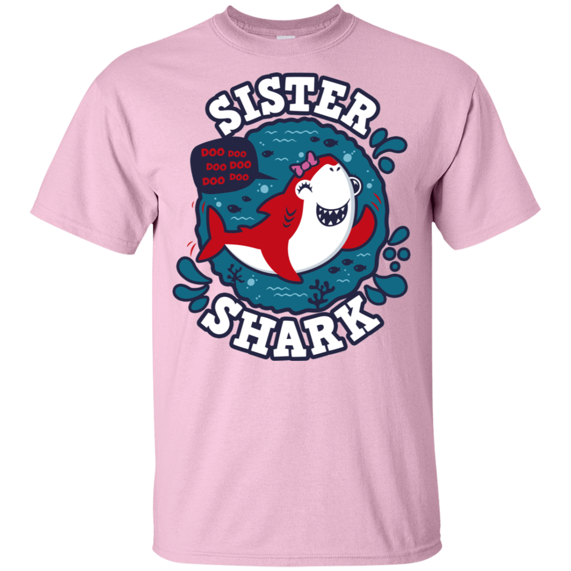 T-Shirts Light Pink / YXS Shark Family trazo - Sister Youth T-Shirt