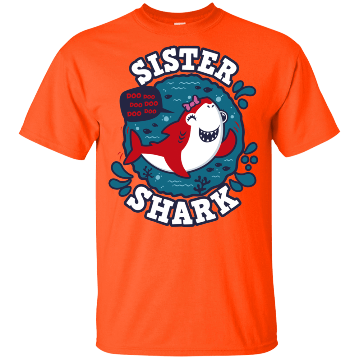 T-Shirts Orange / YXS Shark Family trazo - Sister Youth T-Shirt