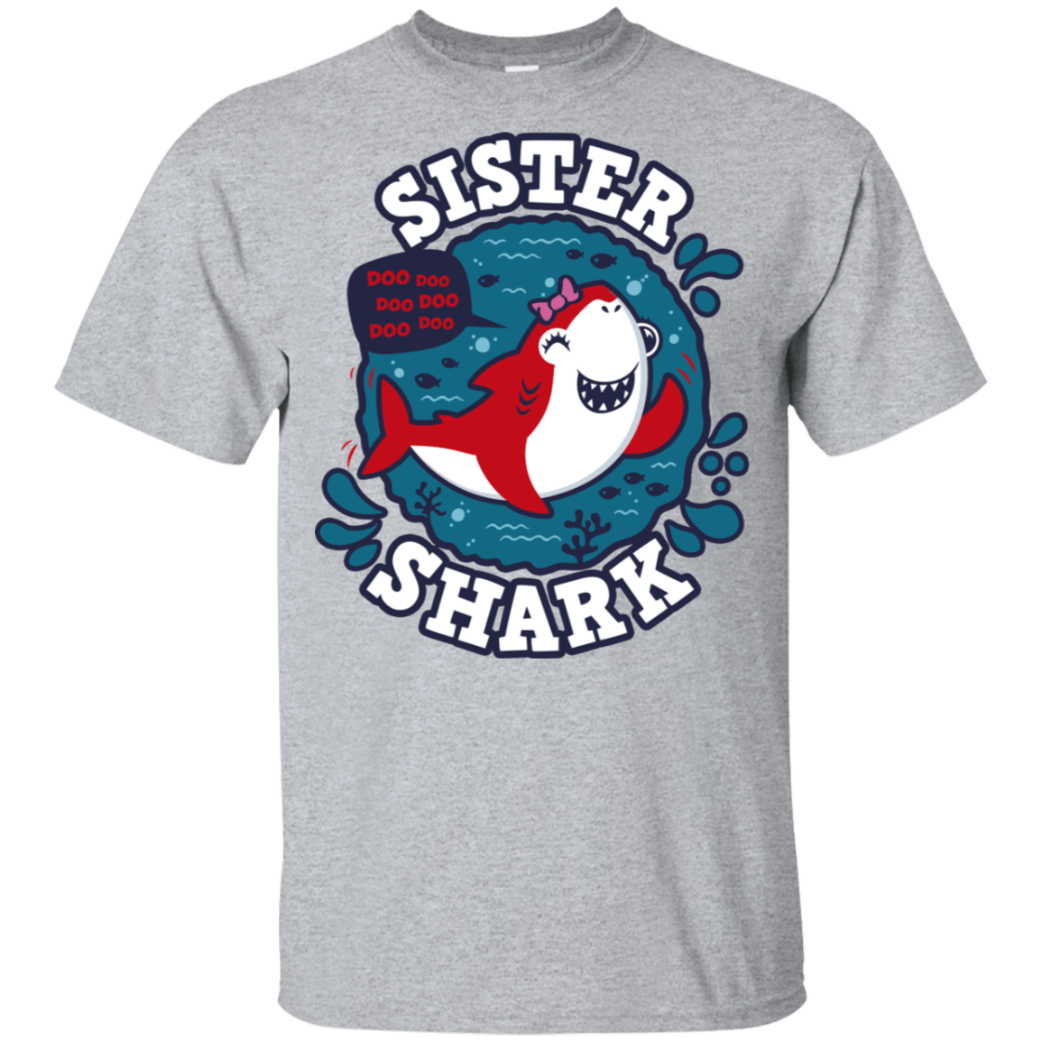 T-Shirts Sport Grey / YXS Shark Family trazo - Sister Youth T-Shirt