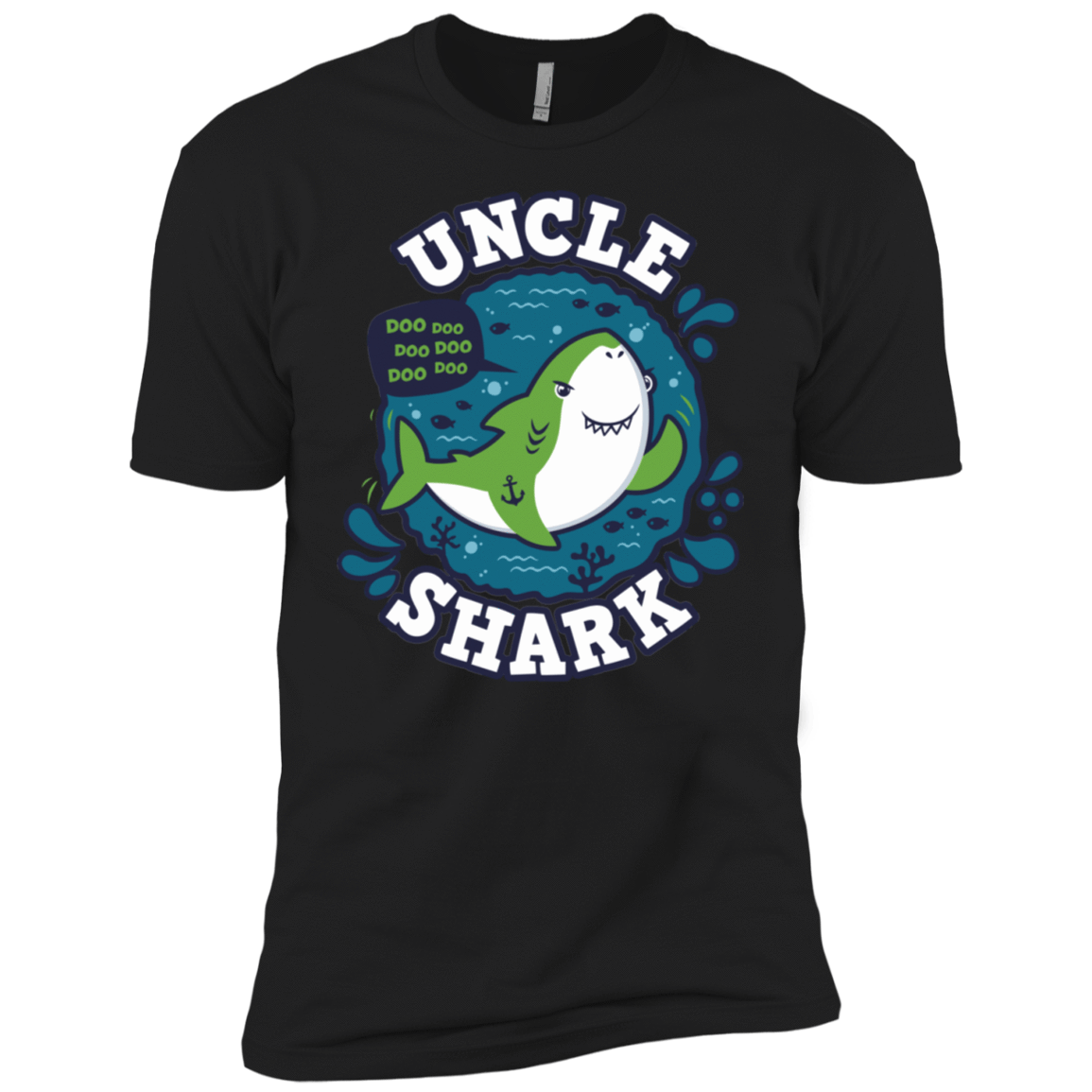 T-Shirts Black / YXS Shark Family trazo - Uncle Boys Premium T-Shirt