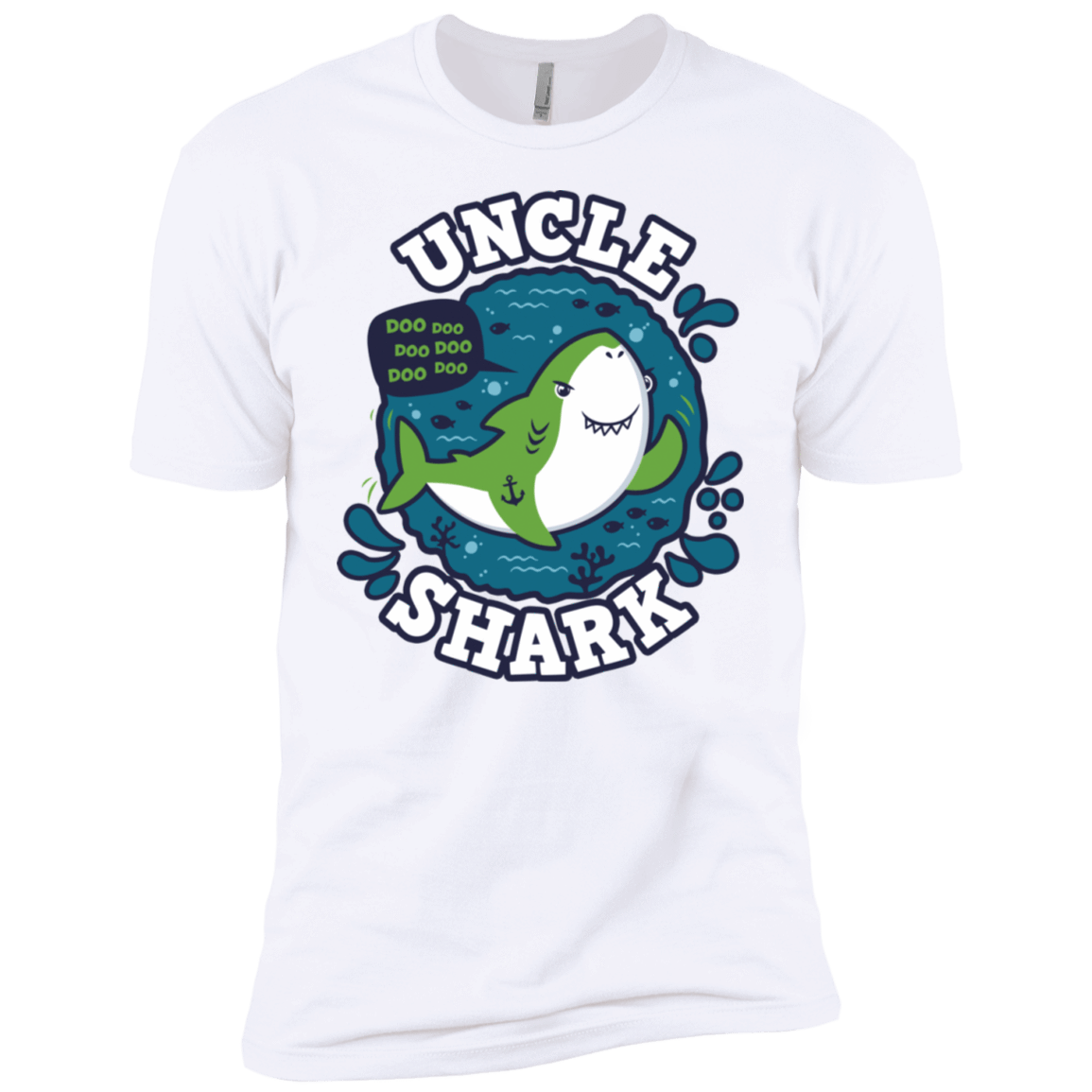 T-Shirts White / YXS Shark Family trazo - Uncle Boys Premium T-Shirt