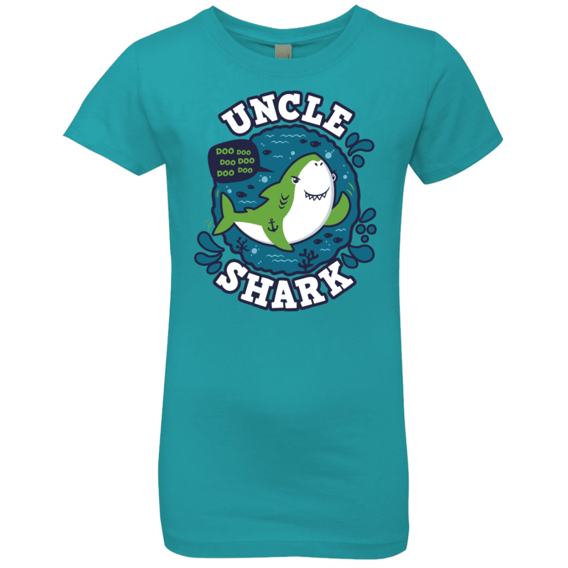 T-Shirts Tahiti Blue / YXS Shark Family trazo - Uncle Girls Premium T-Shirt