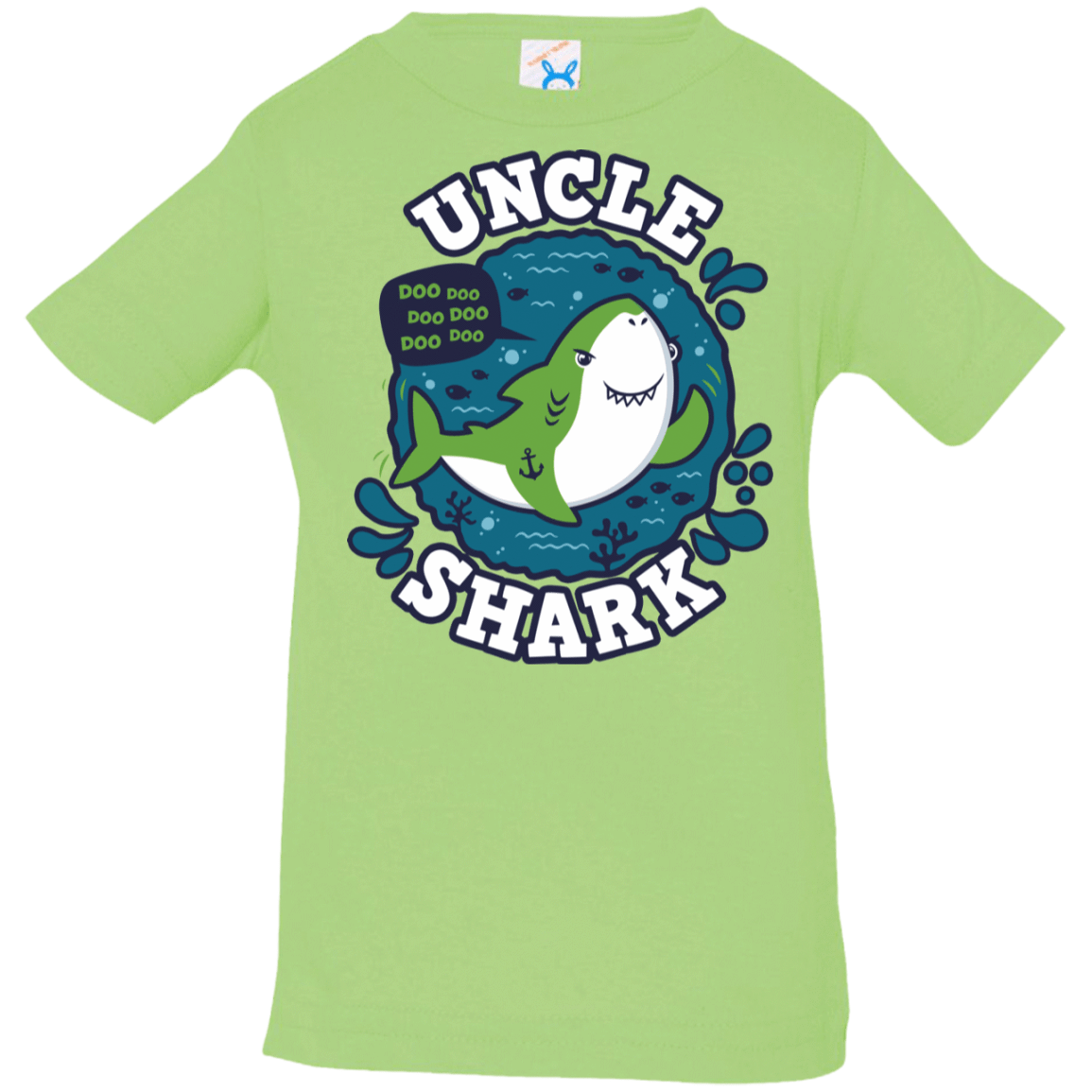 T-Shirts Key Lime / 6 Months Shark Family trazo - Uncle Infant Premium T-Shirt