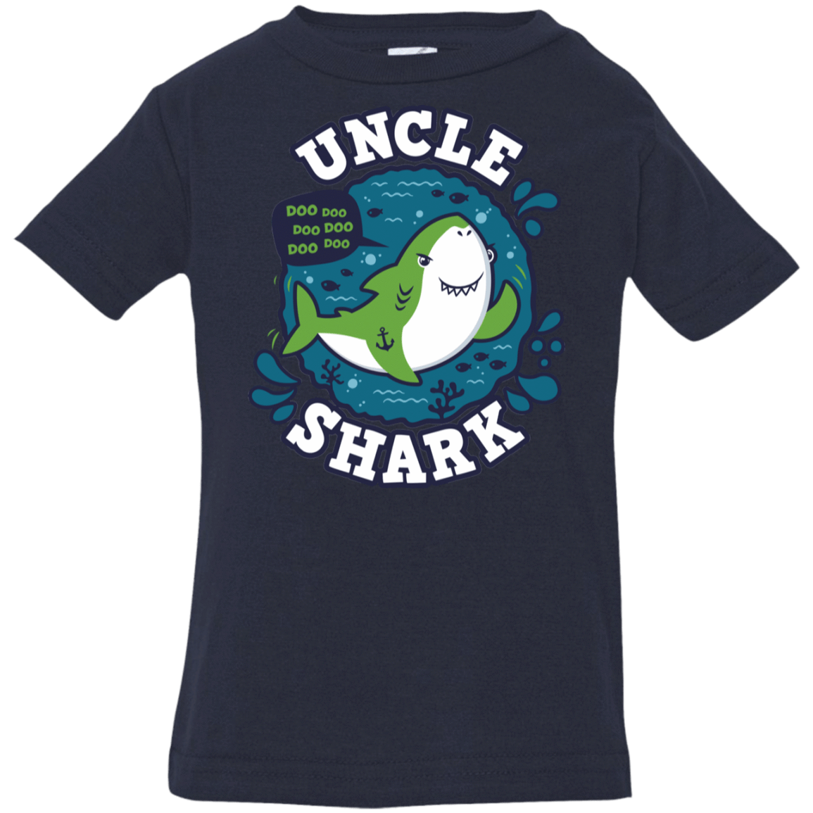 T-Shirts Navy / 6 Months Shark Family trazo - Uncle Infant Premium T-Shirt