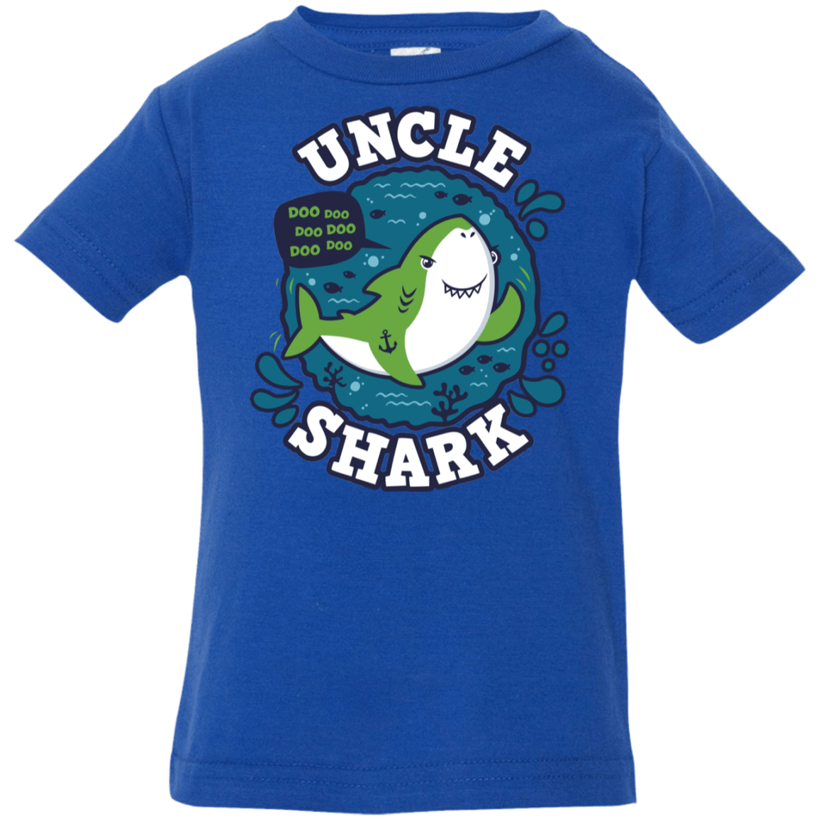 T-Shirts Royal / 6 Months Shark Family trazo - Uncle Infant Premium T-Shirt