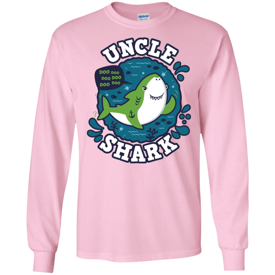 T-Shirts Light Pink / S Shark Family trazo - Uncle Men's Long Sleeve T-Shirt