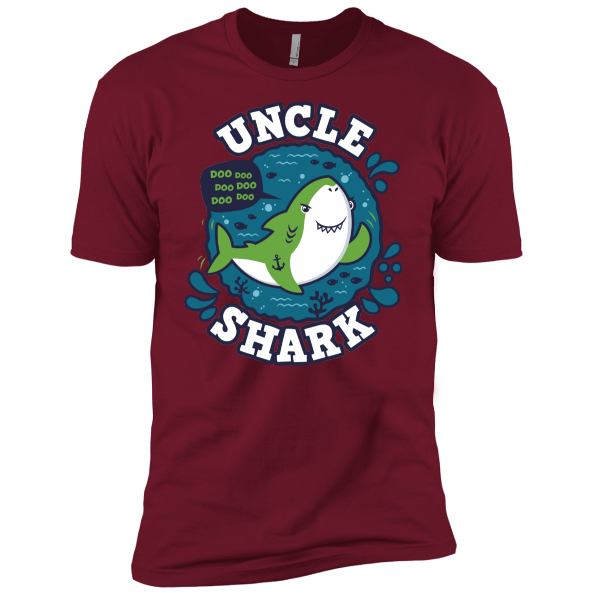 T-Shirts Cardinal / X-Small Shark Family trazo - Uncle Men's Premium T-Shirt