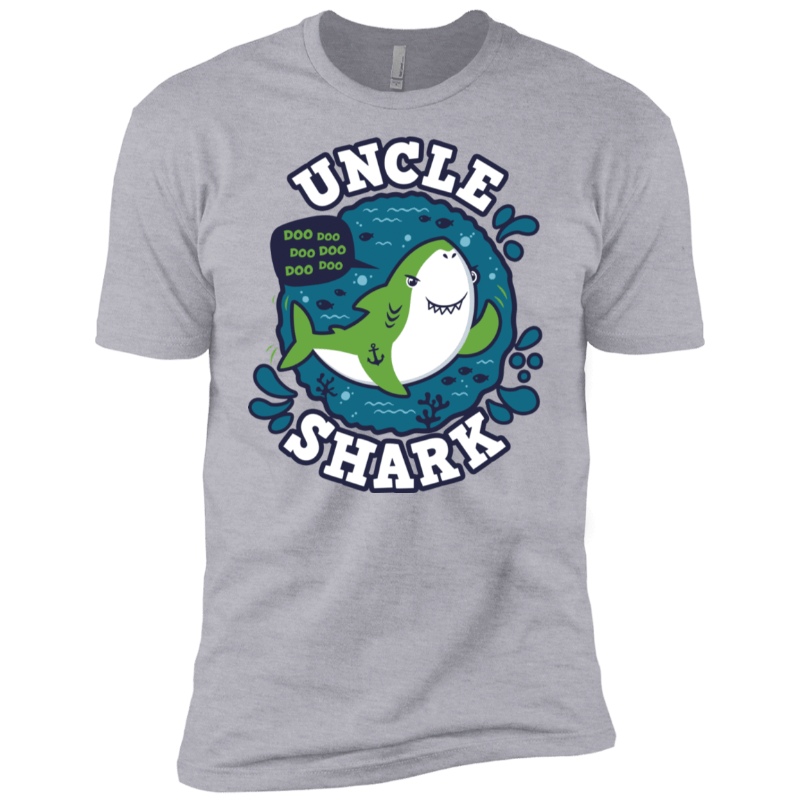 T-Shirts Heather Grey / X-Small Shark Family trazo - Uncle Men's Premium T-Shirt