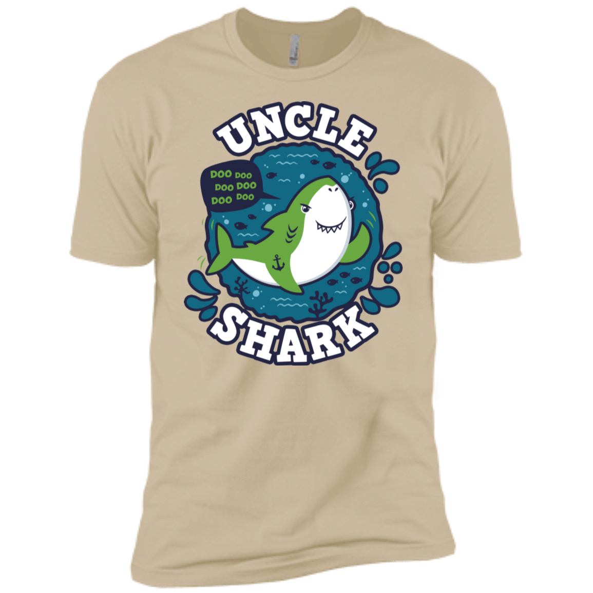 T-Shirts Sand / X-Small Shark Family trazo - Uncle Men's Premium T-Shirt