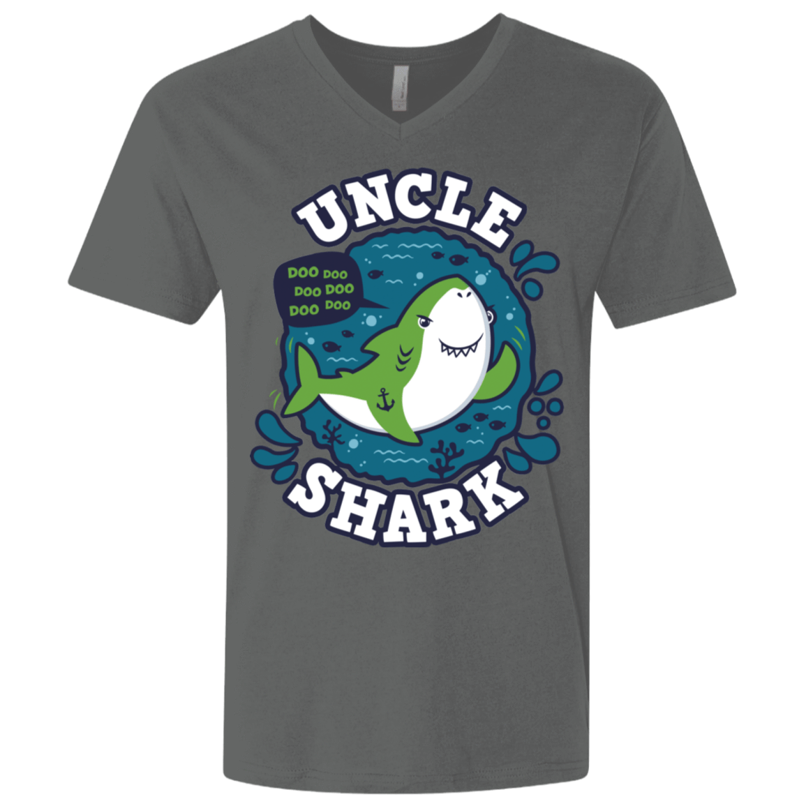 T-Shirts Heavy Metal / X-Small Shark Family trazo - Uncle Men's Premium V-Neck