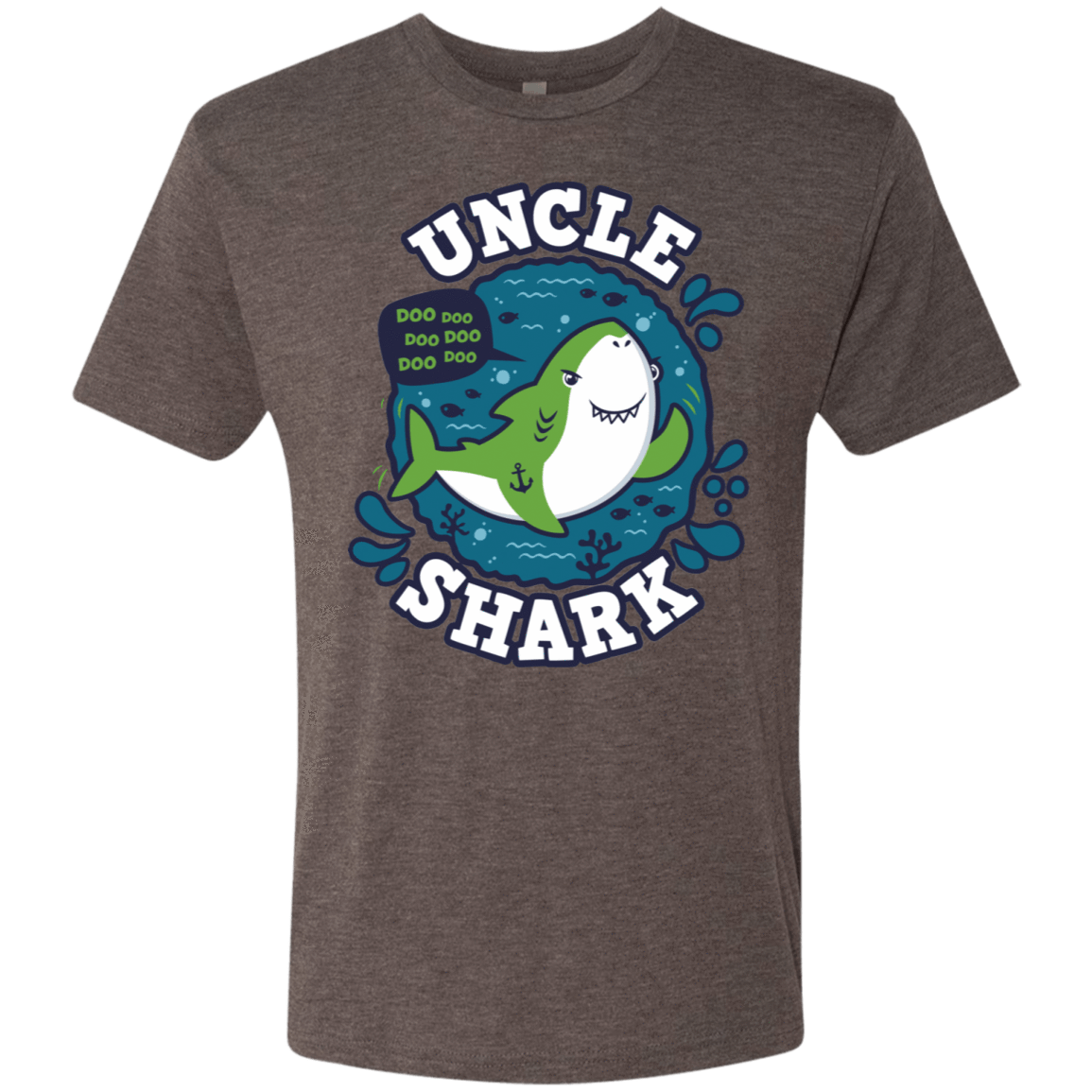 T-Shirts Macchiato / S Shark Family trazo - Uncle Men's Triblend T-Shirt