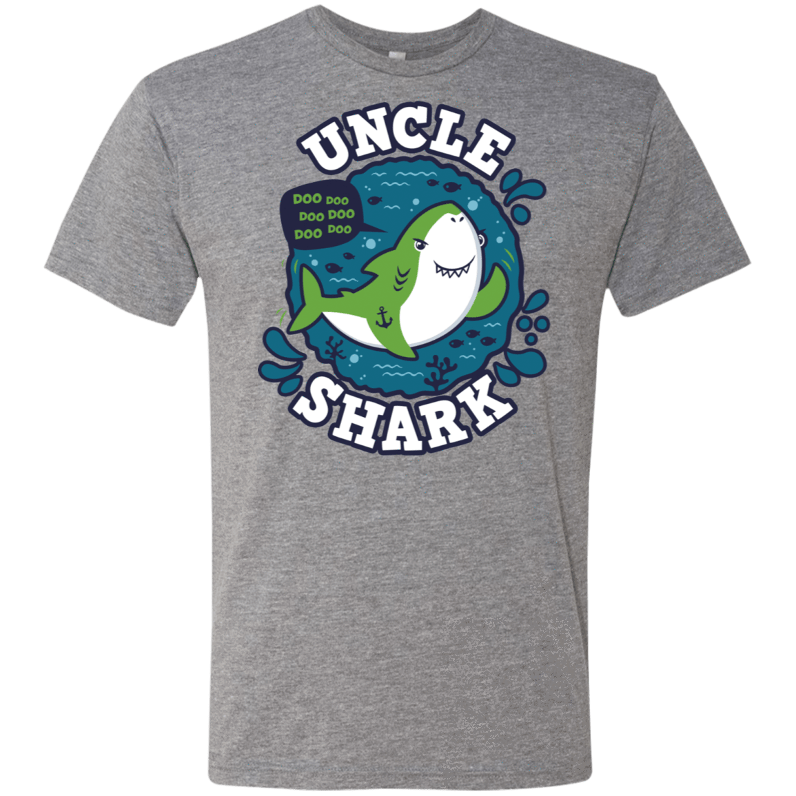T-Shirts Premium Heather / S Shark Family trazo - Uncle Men's Triblend T-Shirt