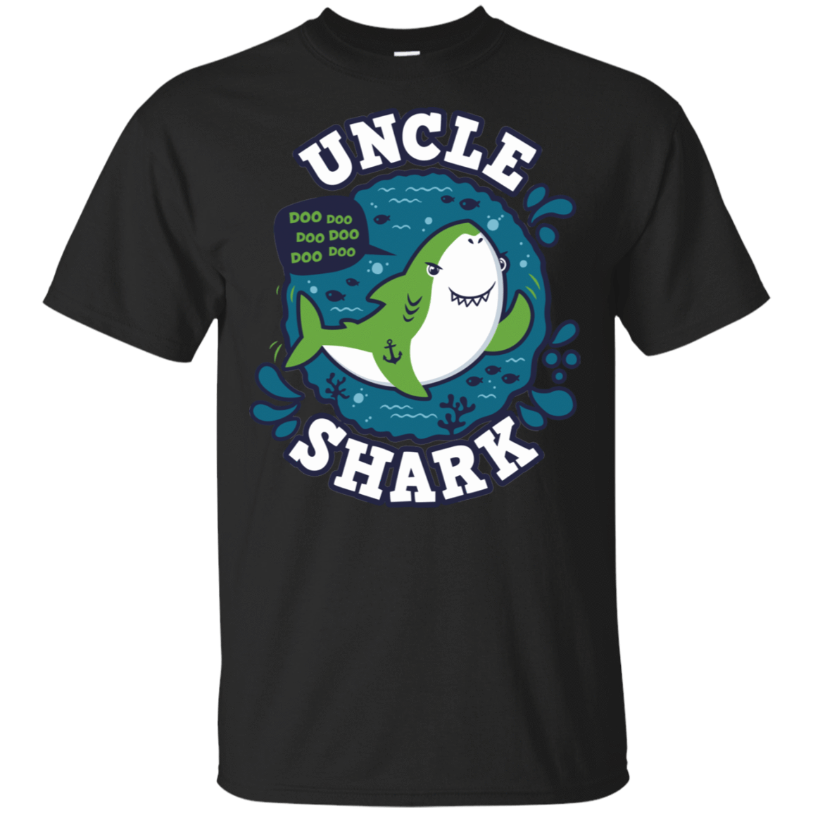 T-Shirts Black / S Shark Family trazo - Uncle T-Shirt