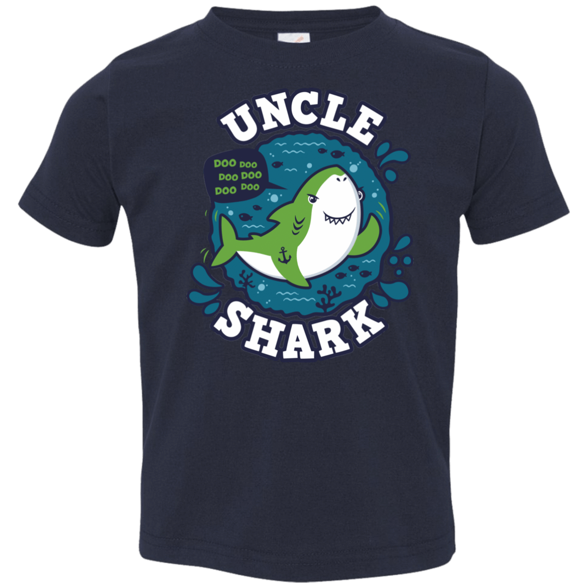 T-Shirts Navy / 2T Shark Family trazo - Uncle Toddler Premium T-Shirt
