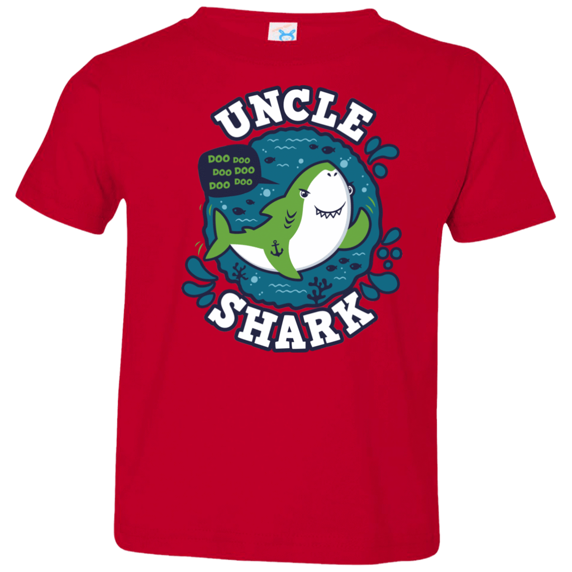 T-Shirts Red / 2T Shark Family trazo - Uncle Toddler Premium T-Shirt