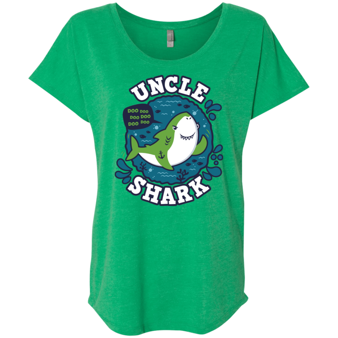 T-Shirts Envy / X-Small Shark Family trazo - Uncle Triblend Dolman Sleeve