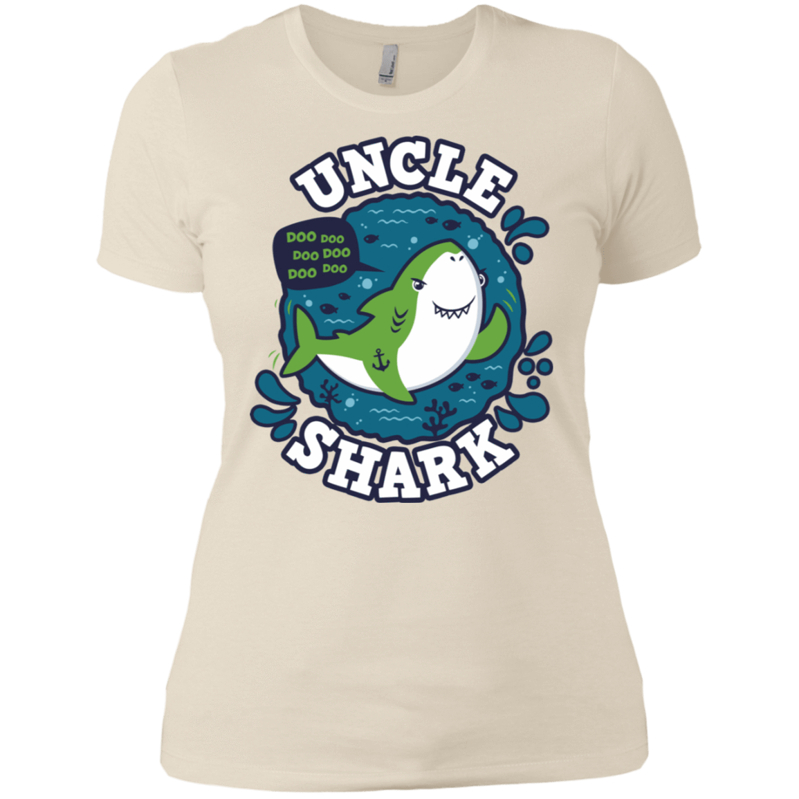 T-Shirts Ivory/ / X-Small Shark Family trazo - Uncle Women's Premium T-Shirt