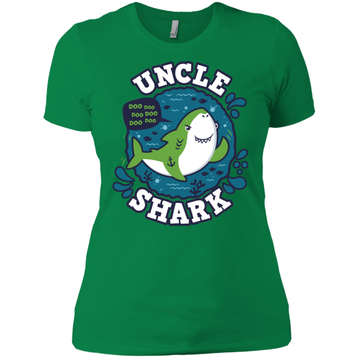 T-Shirts Kelly Green / X-Small Shark Family trazo - Uncle Women's Premium T-Shirt