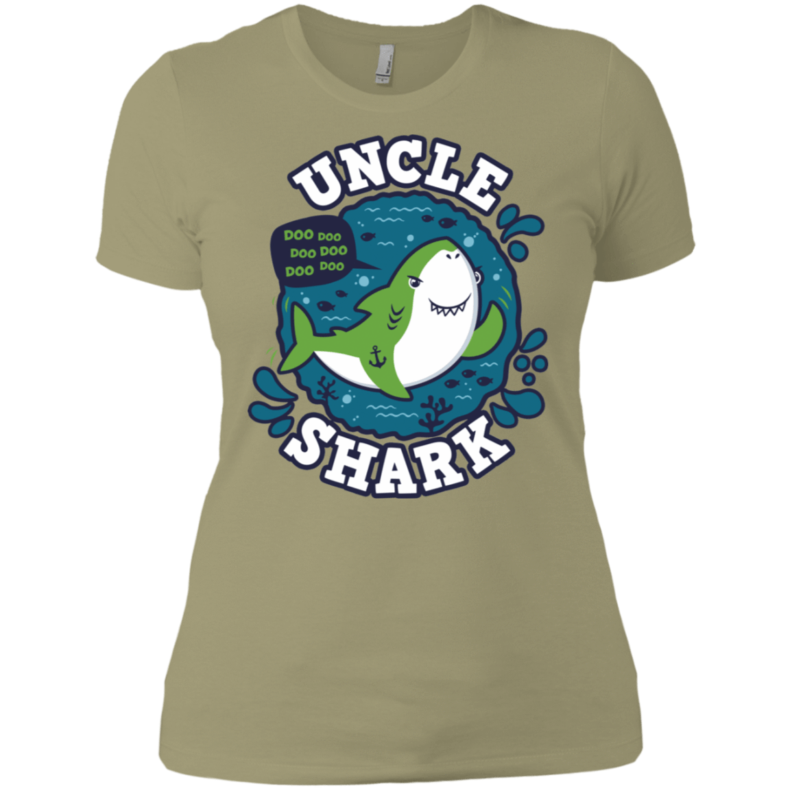 T-Shirts Light Olive / X-Small Shark Family trazo - Uncle Women's Premium T-Shirt