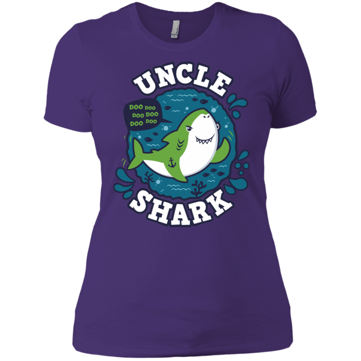 T-Shirts Purple Rush/ / X-Small Shark Family trazo - Uncle Women's Premium T-Shirt