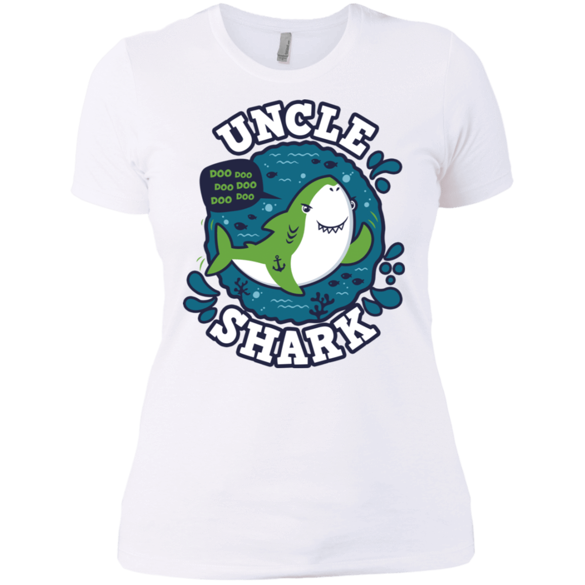 T-Shirts White / X-Small Shark Family trazo - Uncle Women's Premium T-Shirt
