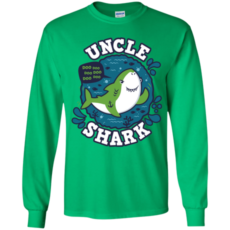 T-Shirts Irish Green / YS Shark Family trazo - Uncle Youth Long Sleeve T-Shirt