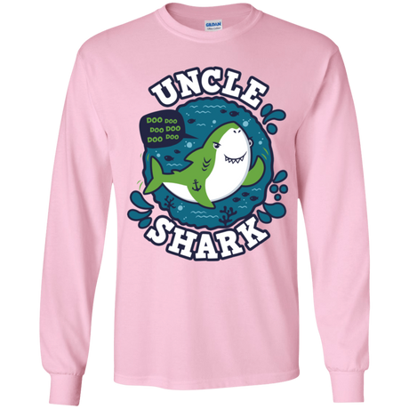 T-Shirts Light Pink / YS Shark Family trazo - Uncle Youth Long Sleeve T-Shirt