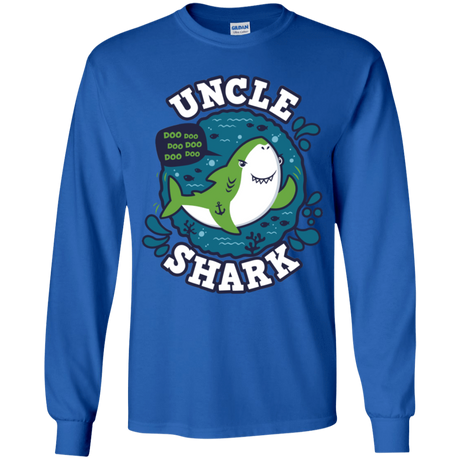 T-Shirts Royal / YS Shark Family trazo - Uncle Youth Long Sleeve T-Shirt