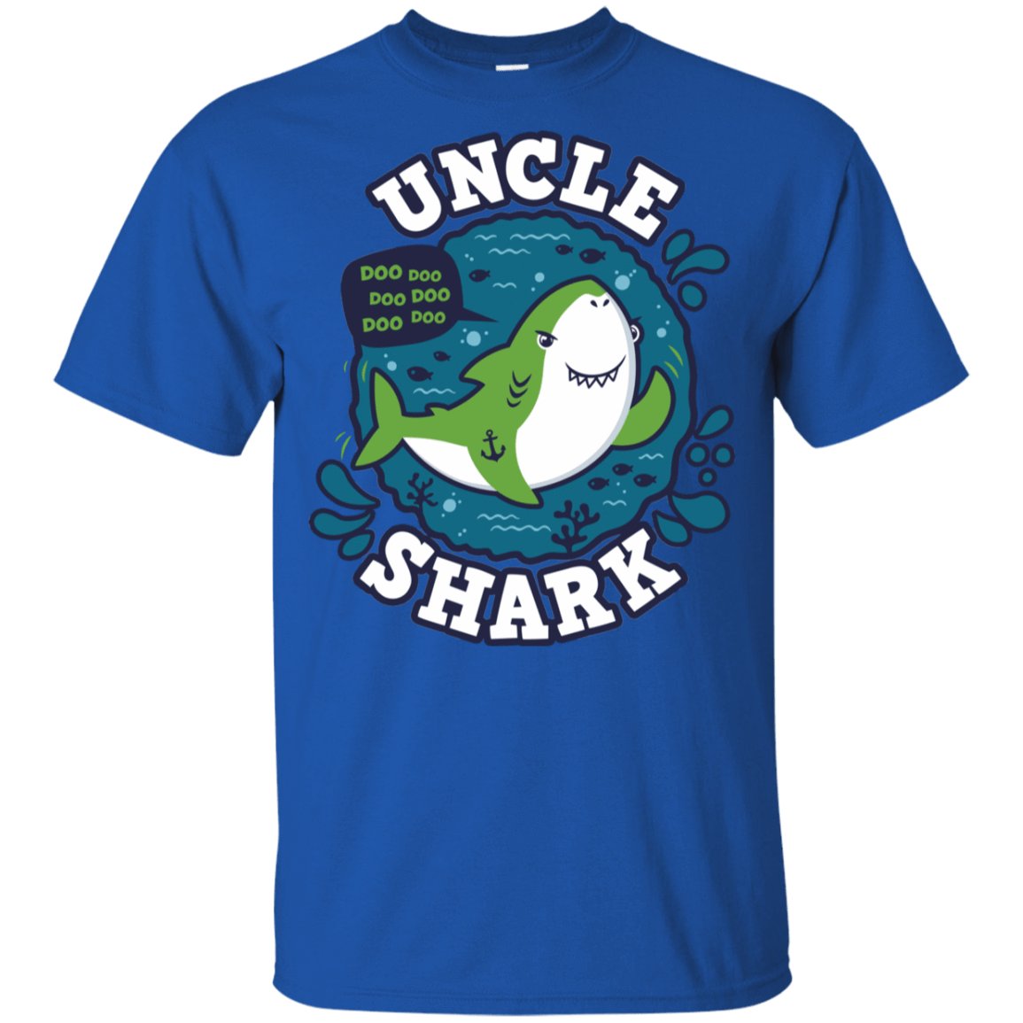 T-Shirts Royal / YXS Shark Family trazo - Uncle Youth T-Shirt
