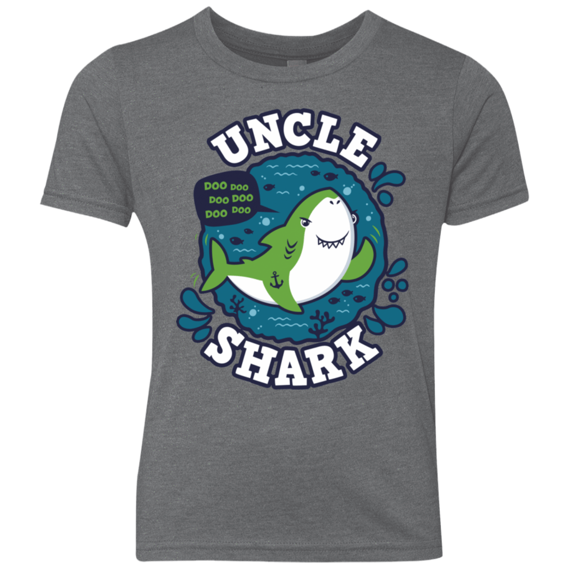 T-Shirts Premium Heather / YXS Shark Family trazo - Uncle Youth Triblend T-Shirt