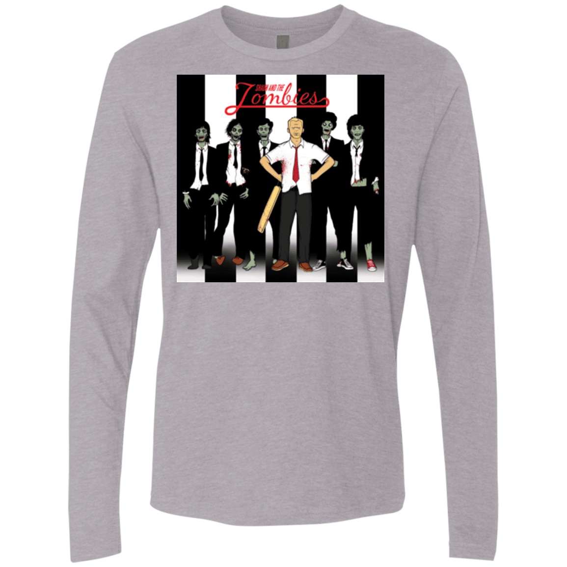 T-Shirts Heather Grey / Small Shaun and the Zombies Men's Premium Long Sleeve
