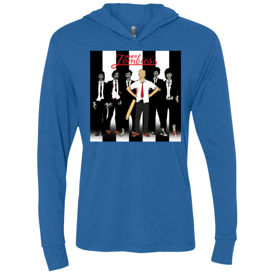 T-Shirts Vintage Royal / X-Small Shaun and the Zombies Triblend Long Sleeve Hoodie Tee