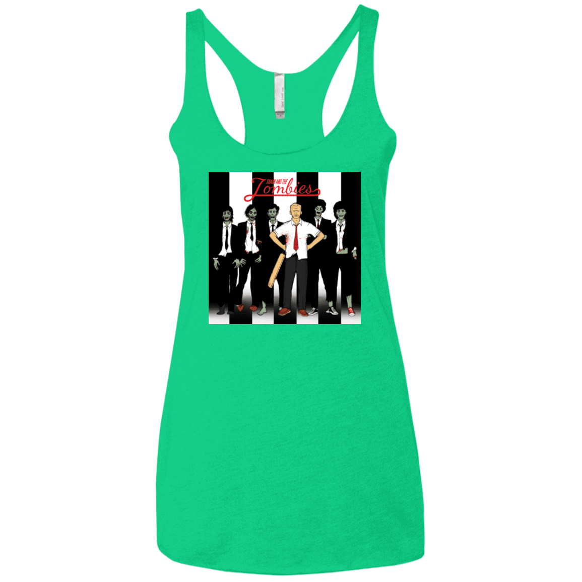 T-Shirts Envy / X-Small Shaun and the Zombies Women's Triblend Racerback Tank
