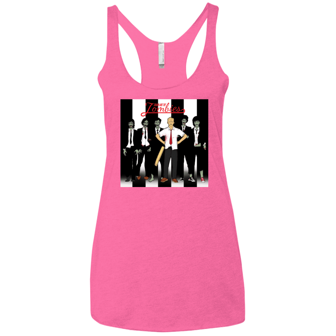 T-Shirts Vintage Pink / X-Small Shaun and the Zombies Women's Triblend Racerback Tank