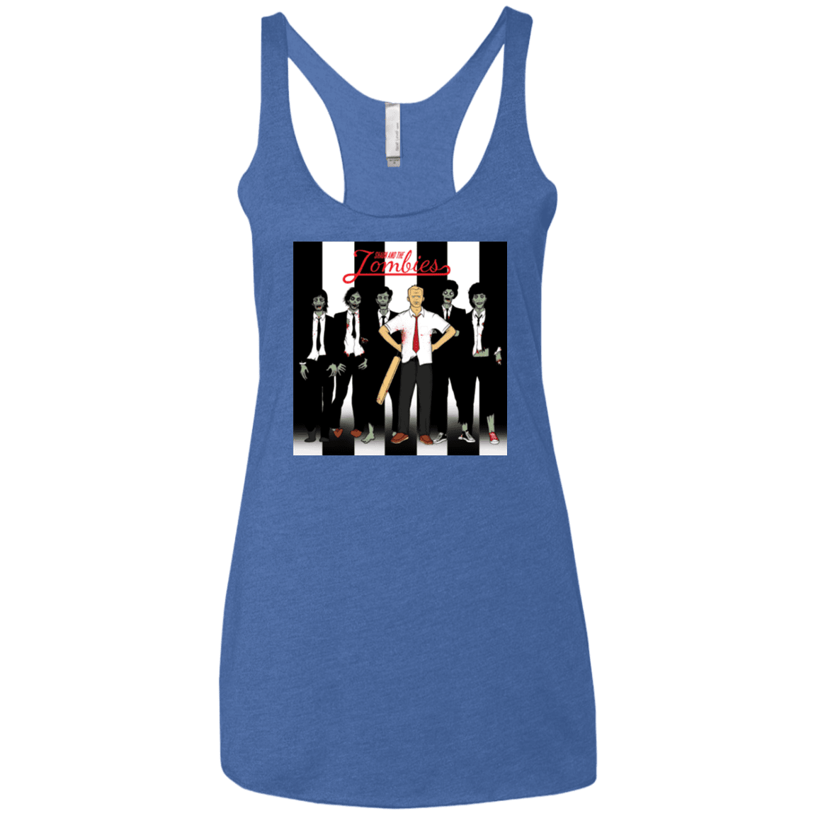 T-Shirts Vintage Royal / X-Small Shaun and the Zombies Women's Triblend Racerback Tank