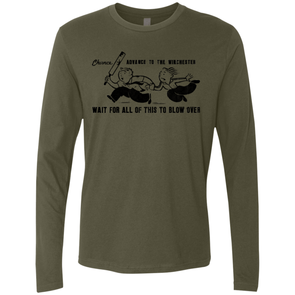 T-Shirts Military Green / Small Shauns Last Chance Men's Premium Long Sleeve