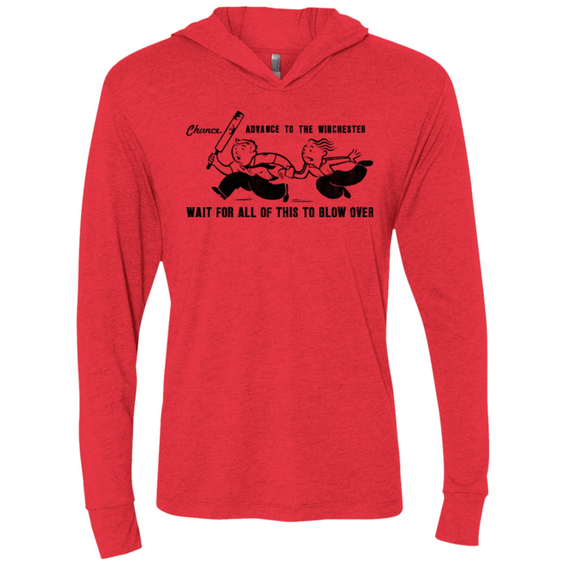 T-Shirts Vintage Red / X-Small Shauns Last Chance Triblend Long Sleeve Hoodie Tee