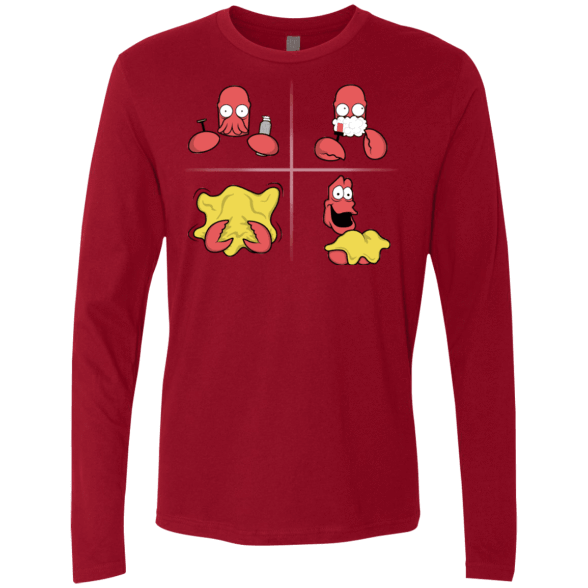 T-Shirts Cardinal / S Shaving Process Men's Premium Long Sleeve
