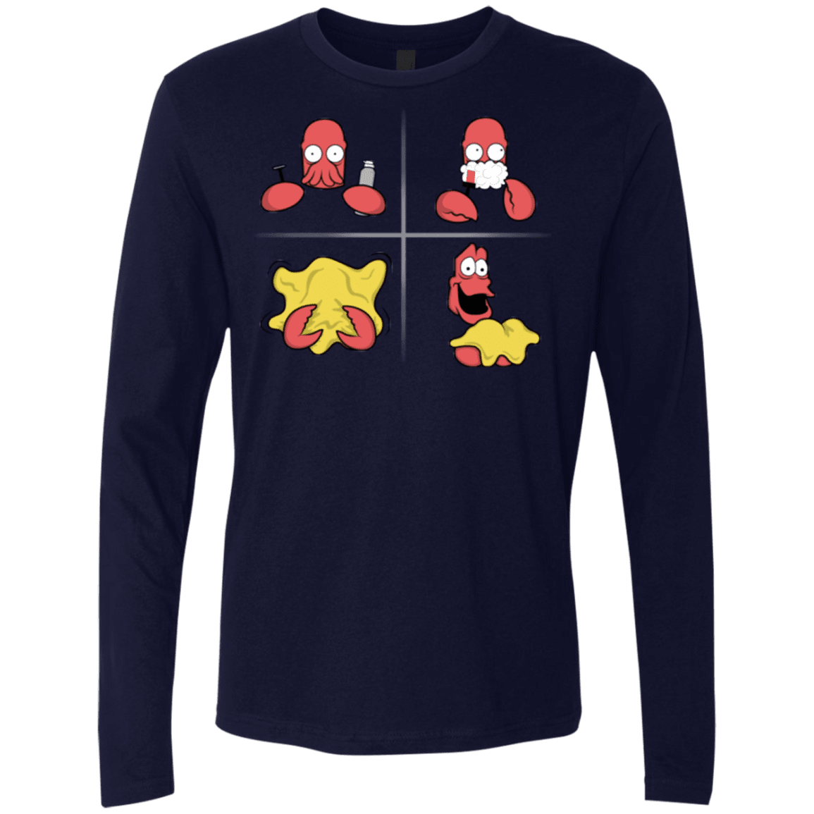 T-Shirts Midnight Navy / S Shaving Process Men's Premium Long Sleeve