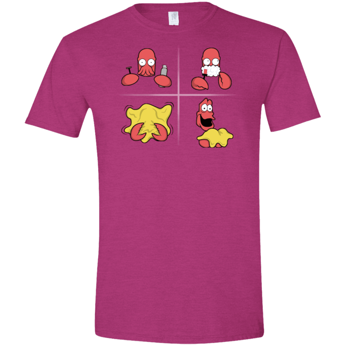 T-Shirts Antique Heliconia / S Shaving Process Men's Semi-Fitted Softstyle