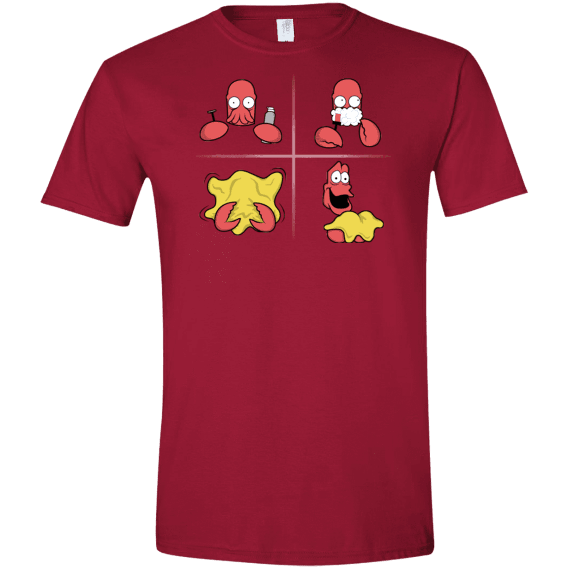 T-Shirts Cardinal Red / S Shaving Process Men's Semi-Fitted Softstyle