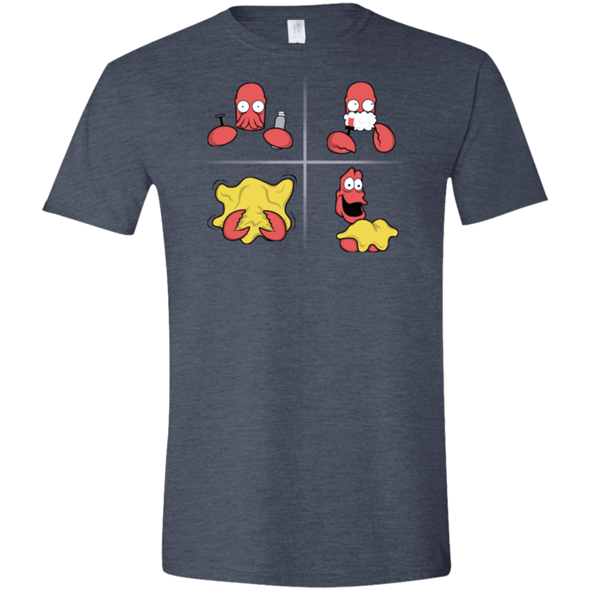 T-Shirts Heather Navy / S Shaving Process Men's Semi-Fitted Softstyle