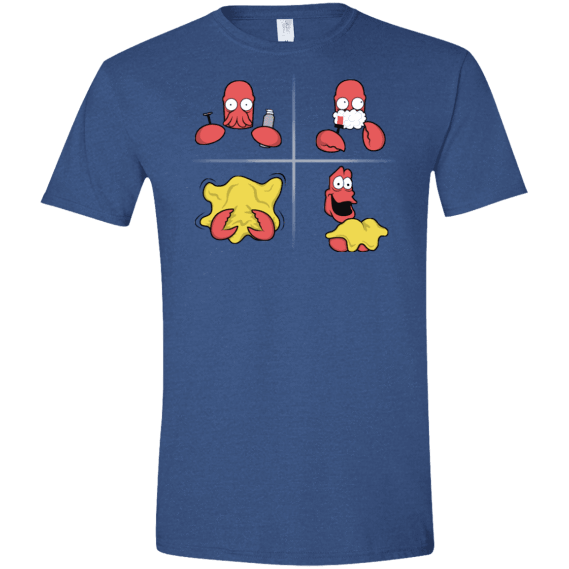 T-Shirts Heather Royal / X-Small Shaving Process Men's Semi-Fitted Softstyle