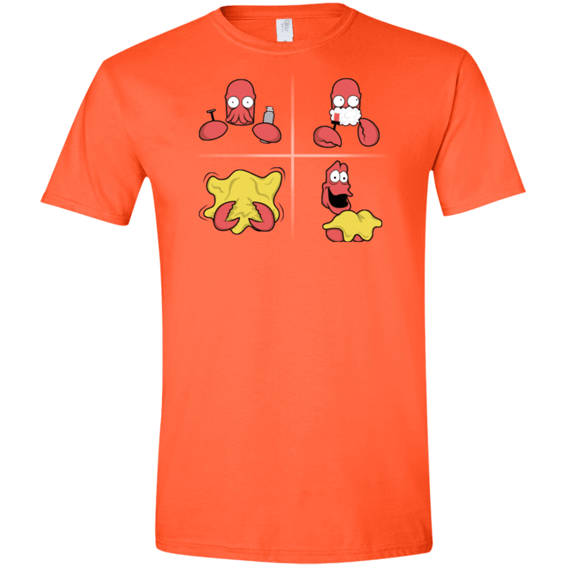 T-Shirts Orange / S Shaving Process Men's Semi-Fitted Softstyle