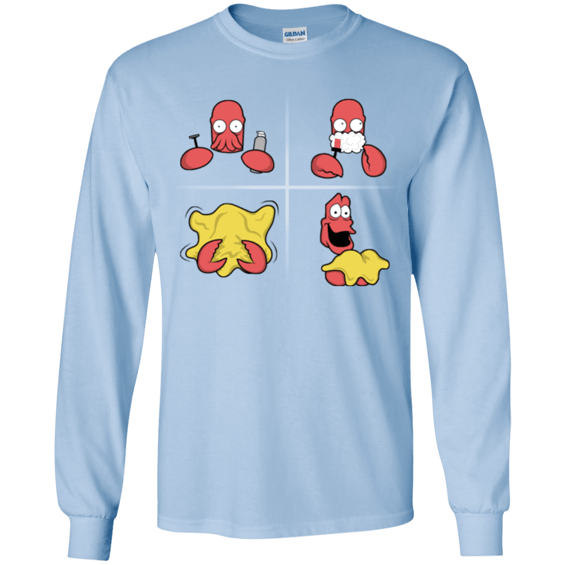 T-Shirts Light Blue / YS Shaving Process Youth Long Sleeve T-Shirt